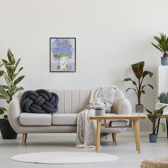Stupell Industries Blushing Blue Hydrangeas in Vase Wall Art in Frame